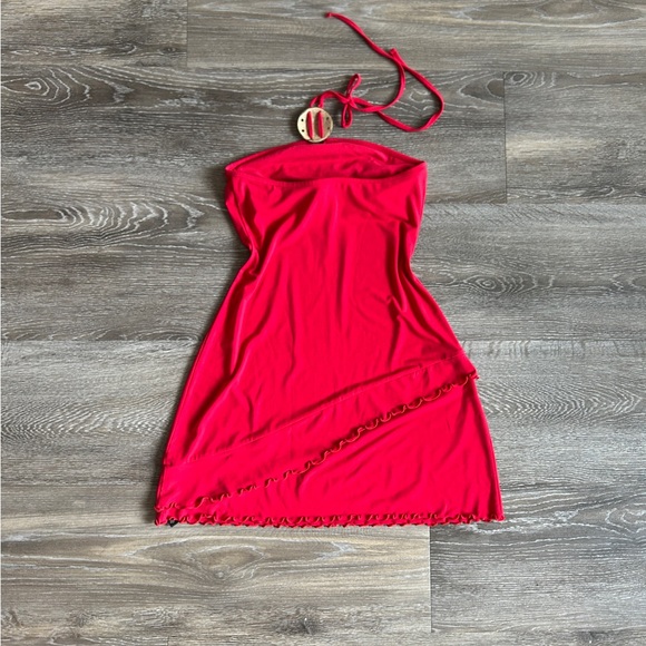 Red Backless Dress - Picture 4 of 8